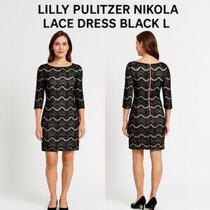 Lilly Pulitzer Nikola Lace Dress Black L